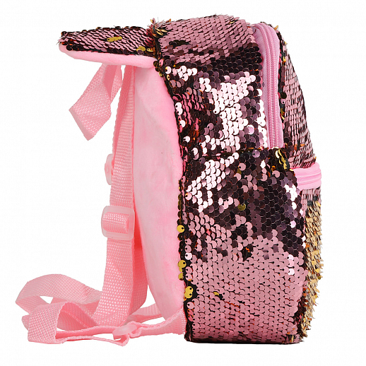 Рюкзачок детский для девочек с пайетками "Единорог", розово-золотого цвета, 23*22*4 см в Джамбо Тойз #6