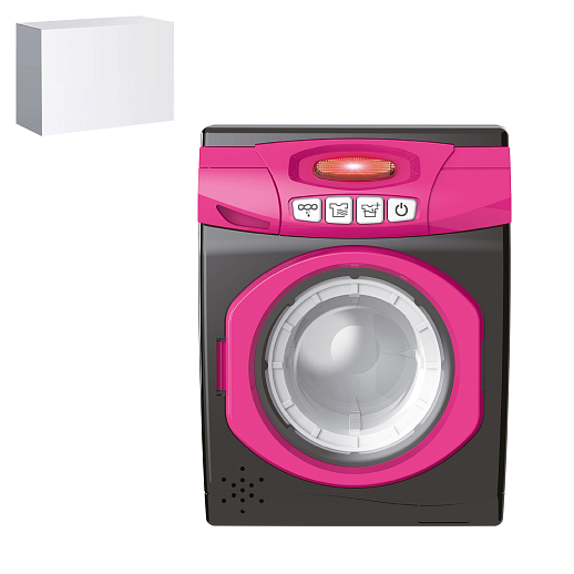 Игрушечная бытовая техника "Стиральная машина" черно-розовая, на бат., в б/к 15*9.5*18.3 см в Джамбо Тойз