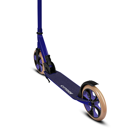 Двухколесный самокат CITYRIDE 200, ал. 50/50%, t-bar сталь, грипсы 135мм TPR, колеса PU 200/200, 86A, подножка, abec 9, сиреневый в Джамбо Тойз #7