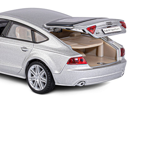ТМ "Автопанорама" Машинка металлическая 1:32 Audi A7, серебряный, свет, звук, откр. двери, капот и багажник, инерция, в/к 17,5*13,5*9 см в Джамбо Тойз #17