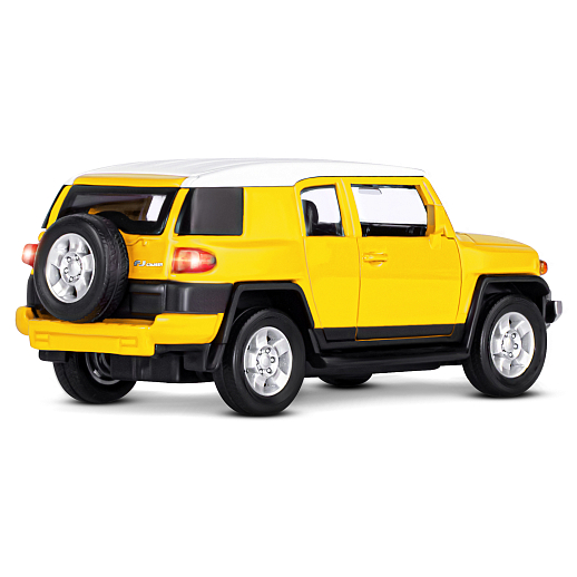ТМ "Автопанорама" Машинка металлическая 1:32  Toyota FJ Cruiser, желтый, свет, звук, откр. двери, инерция, в/к 17,5*13,5*9 см в Джамбо Тойз #10