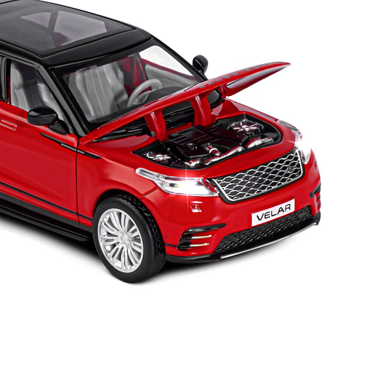 ТМ "Автопанорама" Машинка металлическая 1:32 Range Rover Velar, красный, откр. четыре двери, капот, багажник, свет, звук, инерция, в/к 17,5*12,5*6,5 в Джамбо Тойз #19
