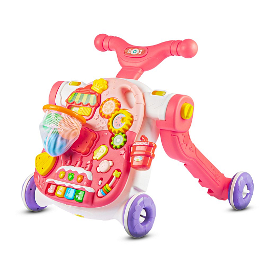 Ходунки 6 в 1: игровой столик,каталка с ручкой/без, со свет.и звук эффект., в/к 46,5*15*37 см в Джамбо Тойз #2