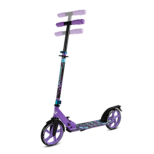 2хкол. самокат CITYRIDE 200, сталь 100%, грипсы 135мм TPR, колеса PU 200/200 мм. Фиолетовый в Джамбо Тойз #9