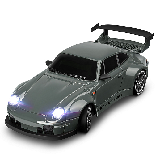 Р/у машинка для дрифта М1:24,2.4GHz,4WD,сменные шины 4шт., конусы 8шт.,свет,с аккум.,цвет серый,в/к 24,5*11,5*19см в Джамбо Тойз #14