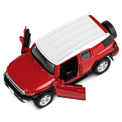 ТМ "Автопанорама" Машинка металлическая  1:32 Toyota FJ Cruiser, красный, свет, звук, откр. двери, инерция, в/к 17,5*13,5*9 см в Джамбо Тойз #13