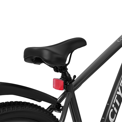 Велосипед CITYRIDE 26", модель CR-B2-SH03, рама сталь, обода двойные алюминий, трансмиссия 1*9 ск, амортизационная вилка, дисковые мех. тормоза, цвет серый в Джамбо Тойз #7