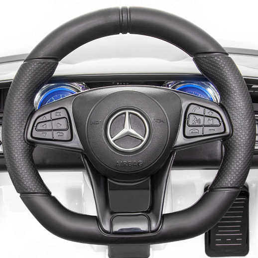 Электромобиль Mercedes Benz AMG на аккум.,12V/4.5AH*1, 380*2, Р/У 2.4GHz, свет, звук, сиденье эко-кожа, колеса EVA,откр.двери,индик.зарядки, MP3/USB, плавн.старт, в/к 111*56*29см. Цвет - зеленый. в Джамбо Тойз #13