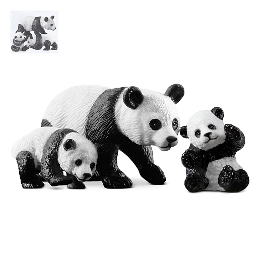ТМ "КОМПАНИЯ ДРУЗЕЙ", серия "Животные планеты Земля", набор животных "Панды", 3 шт, в/п в Джамбо Тойз