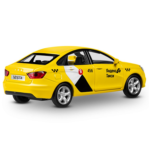 Яндекс Go Машинка металлическая 1:43 Lada Vesta, желтый, инерция, откр. двери, 17,5*12,5*6,5 см в Джамбо Тойз #5