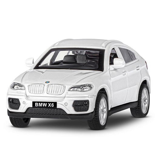 ТМ "Автопанорама" Машинка металлическая 1:43 BMW X6, белый, откр. двери, инерция, в/к 17,5*12,5*6,5 см в Джамбо Тойз #6
