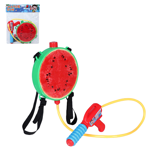 Водяной пистолет-рюкзак, "Арбуз" красный/зелёный, 31*35*6 в/п в Джамбо Тойз