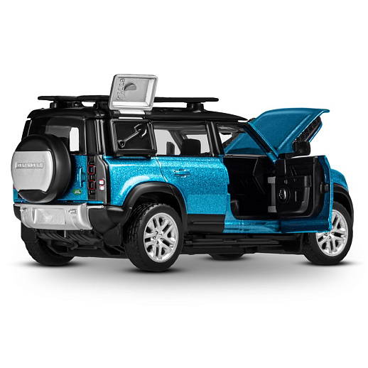 Машинка металлическая 1:43 2020 Land Rover Defender 110, синий, тюнинг, откр. двери, свободный ход колес, в/к 23,5*10*4 см в Джамбо Тойз #3