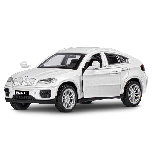 ТМ "Автопанорама" Машинка металлическая 1:43 BMW X6, белый, откр. двери, инерция, в/к 17,5*12,5*6,5 см в Джамбо Тойз #7