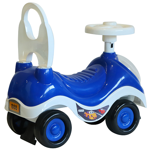 ТМ "Компания Друзей" Каталка Толокар "Малыш" Машинка Синий-белый с клаксоном на руле, в/к 53х48х23 см в Джамбо Тойз #3