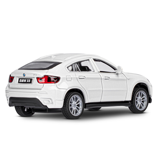 ТМ "Автопанорама" Машинка металлическая 1:43 BMW X6, белый, откр. двери, инерция, в/к 17,5*12,5*6,5 см в Джамбо Тойз #9