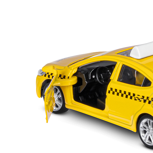 ТМ "Автопанорама" Машинка металлическая 1:40 HYUNDAI ELANTRA, ГОРОДСКОЕ ТАКСИ, откр. двери, инерция, 17,5*12,5*6,5 см в Джамбо Тойз #11