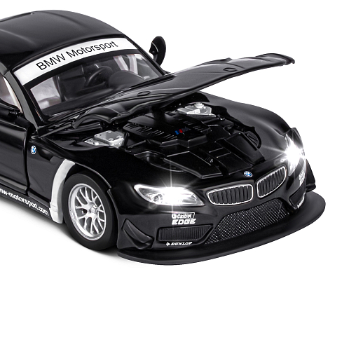 ТМ "Автопанорама" Машинка металлическая 1:32 BMW Z4 GT, черный, свет, звук, откр. двери и капот, инерция, в/к 17,5*13,5*9 см в Джамбо Тойз #19