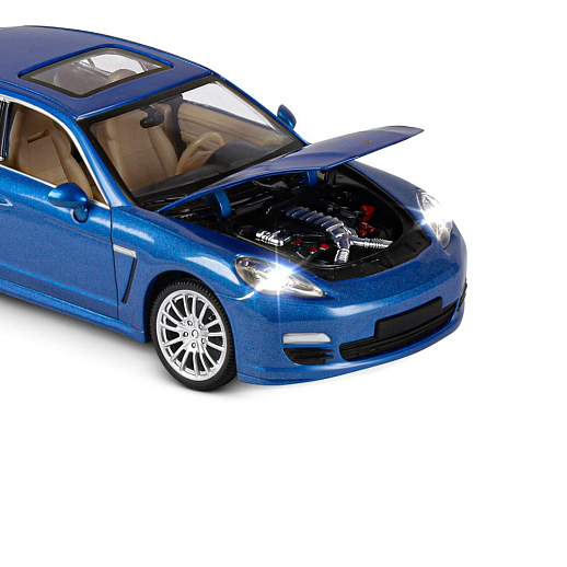 ТМ "Автопанорама" Машинка металлическая 1:24 Porsche Panamera S, синий, откр. двери, капот и багажник, свет, звук, свободный ход колес, в/к 24,5*12,5*10,5 см в Джамбо Тойз #20