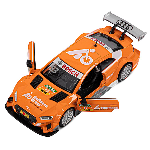 ТМ "Автопанорама" Машинка металлическая 1:32 Audi RS 5 DTM, оранжевый, свет, звук, откр. двери, инерция, в/к 17,5*13,5*9 см в Джамбо Тойз #12