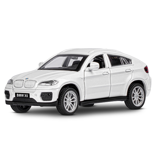 ТМ "Автопанорама" Машинка металлическая 1:43 BMW X6, белый, откр. двери, инерция, в/к 17,5*12,5*6,5 см в Джамбо Тойз #2