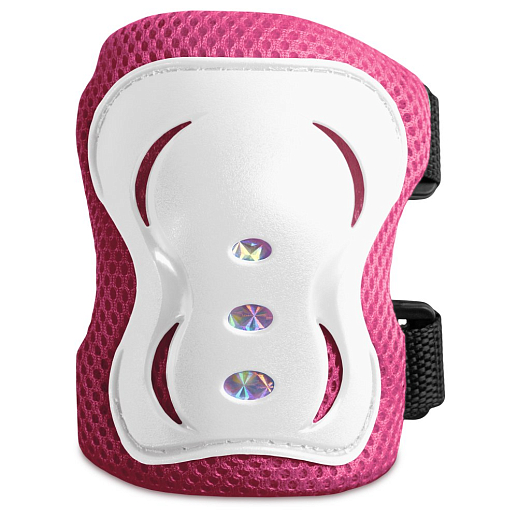 "CITY-RIDE" Комплект (ролики, защита, шлем, сумка), передне колесо со светом, колеса PU, подшипник ABEC 7, цвет белый-розовый в н/сумке, в/к в Джамбо Тойз #8