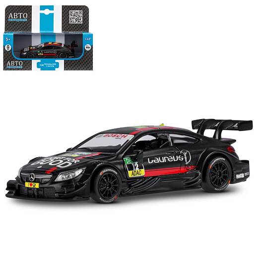 ТМ "Автопанорама" Машинка металлическая 1:42 Mercedes-AMG C 63 DTM, черный матовый, откр. двери, инерция, в/к 17,5*12,5*6,5 см в Джамбо Тойз