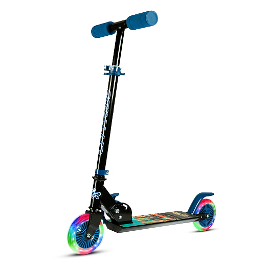 2хкол. самокат CITYRIDE HW 120, ал. 50/50% , t-bar алюм, дека сталь, грипсы 95мм TPR, колеса PVC со светом  120/120 мм в Джамбо Тойз #3