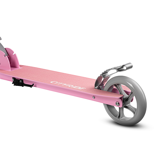 Самокат 2хколесный Материал: Алюминий.Колесо: 145 мм PU,Размер в разложенном виде: 76X36X95 см¶Размер деки: 51X12 см¶Цвет: розовый в Джамбо Тойз #10