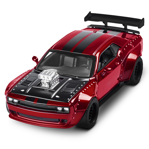 ТМ "Автопанорама" Машинка металлическая 1:36 2022 Dodge challenger SRT Jailbreak, красный, тюнинг, откр. двери, свободный ход колес, в/к 23,5*10*4 см в Джамбо Тойз #6