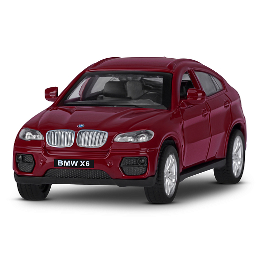 ТМ "Автопанорама" Машинка металлическая 1:43 BMW X6, красный, откр. двери, инерция, в/к 17,5*12,5*6,5 см в Джамбо Тойз #6