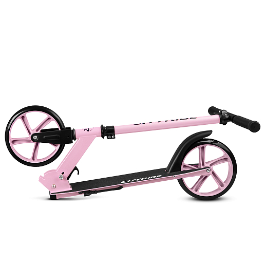 2хкол. самокат CITYRIDE 200, сталь 100%, грипсы 135мм TPR, колеса PU 200/200 мм. Розовый в Джамбо Тойз #5