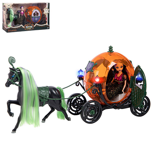 Игровой набор "Карета с лошадью и кукла", свет.эфф., в/к 60х20х34 см в Джамбо Тойз #10