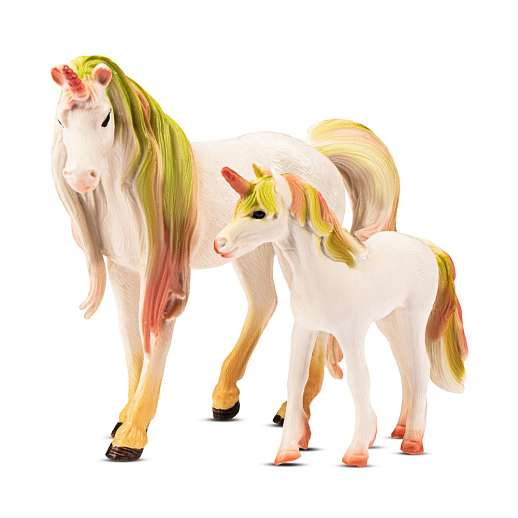 ТМ "КОМПАНИЯ ДРУЗЕЙ", серия "Животные планеты Земля", набор "Единорог и жеребенок", желтый, в/п 18*15*4 см в Джамбо Тойз #4