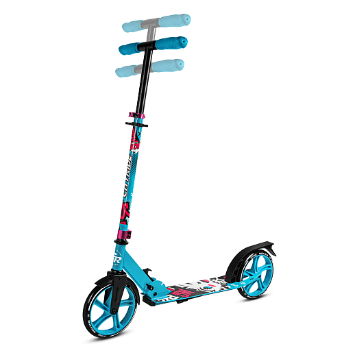 2хкол. самокат CITYRIDE 200, сталь 100%, грипсы 135мм TPR, колеса PU 200/200 мм. Зеленый в Джамбо Тойз #9