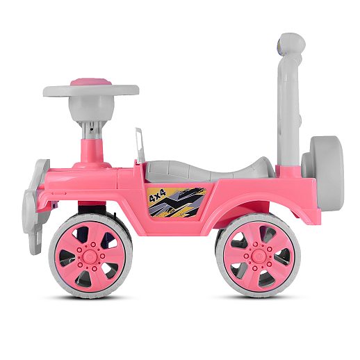 ТМ "Компания Друзей" Каталка Толокар "Внедорожник" розовый сигнал на руле, в/к 55х45х24 см в Джамбо Тойз #2