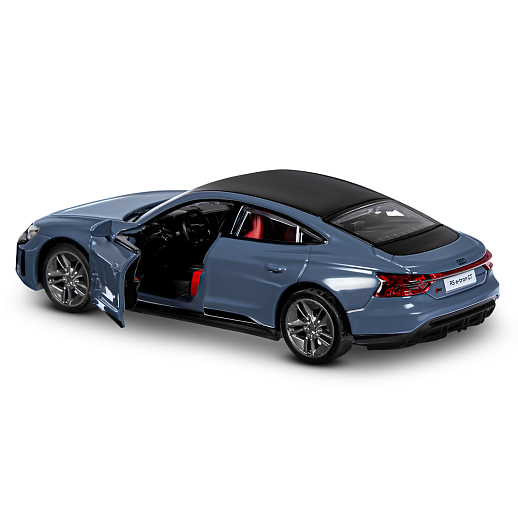 Машинка металлическая 1:36 Audi RS e-tron GT с зарядной станцией, серый, свет, звук, откр. двери и капот, инерция, в/к 20,6*9,*9 см в Джамбо Тойз #11
