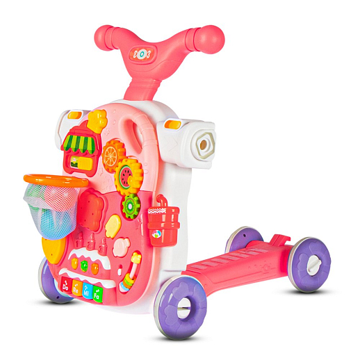 Ходунки 6 в 1: игровой столик,каталка с ручкой/без, со свет.и звук эффект., в/к 46,5*15*37 см в Джамбо Тойз #7