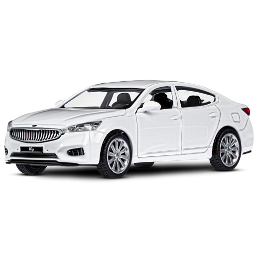 ТМ "Автопанорама" Машинка металлическая 1:41 KIA K7, белый, откр. двери, инерция, 17,5*12,5*6,5 см в Джамбо Тойз #2