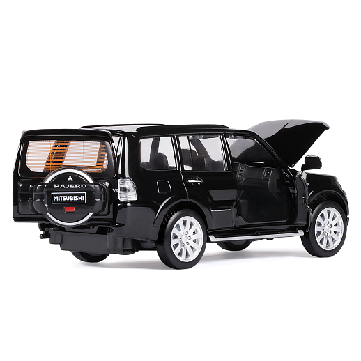 ТМ "Автопанорама" Машинка металлическая 1:33 Mitsubishi Pajero 4WD Turbo, черный, откр. двери, капот и багажник, свет, звук, инерция, в/к 19*9*7 см в Джамбо Тойз #12