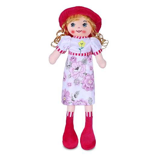 ТМ "Amore Bello" Кукла мягкая на бат., фразы на русском языке, стихотворение, песенка, 60 см,  красный 2, в/п в Джамбо Тойз