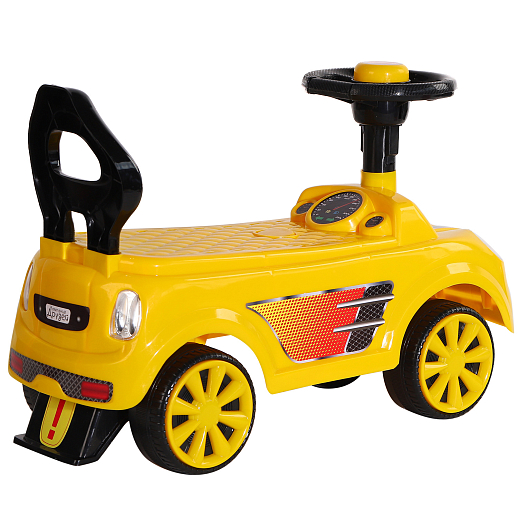 ТМ "Компания Друзей" Каталка Толокар Машина желтая с клаксоном на руле, в/к 54х48х23 см в Джамбо Тойз #3