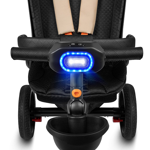 Трехколесные велосипед CITYRIDE, металл,  колеса PVC 12"/10", попрот. наколон. Сиденье с крышей,  род ручка, наклон руль, функц. фара, тормоз, корзинка в Джамбо Тойз #13