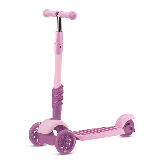 Трехколесный самокат-беговел CITYRIDE 3в1. в/к. Колеса PU 120/95, передние LED свет. Ручка - сталь, корзина, дека сиденье PP материал. Ручка управления. C корзиной в светлый розовый цвет. в Джамбо Тойз #7