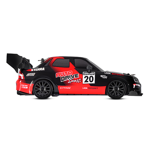 AUTODRIVE Р/У Машина для дрифта LADA Priora,1:24,2.4GHz,4WD,свет,с аккум, цвет черный, в/к 28*8*22,5см в Джамбо Тойз #10