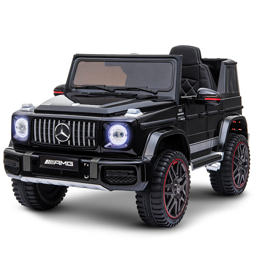 Электромобиль Mercedes Benz AMG на аккум.,12V/4.5AH*1, 380*2, Р/У 2.4GHz, свет, звук, сиденье эко-кожа, колеса EVA,откр.двери,индик.зарядки, MP3, плавн.старт, в/к 105*55*33см. Цвет - черный. в Джамбо Тойз