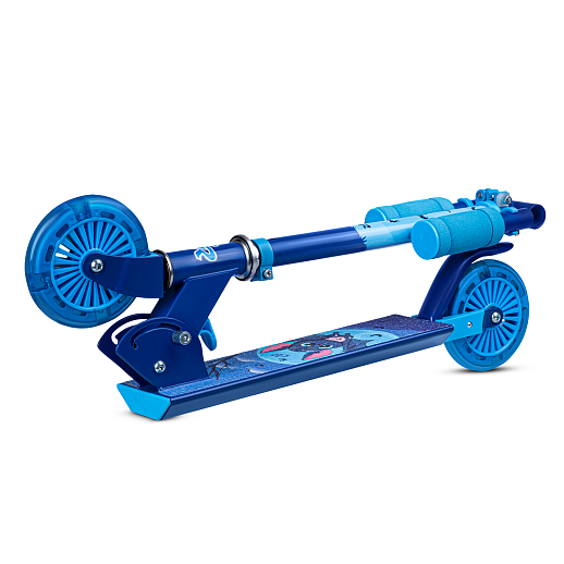 Двухкол. самокат CITYRIDE, ал. 50/50% , t-bar алюм, дека сталь, грипсы 95мм TPR, колеса PVC 120/120 мм, синий с принтом в Джамбо Тойз #3