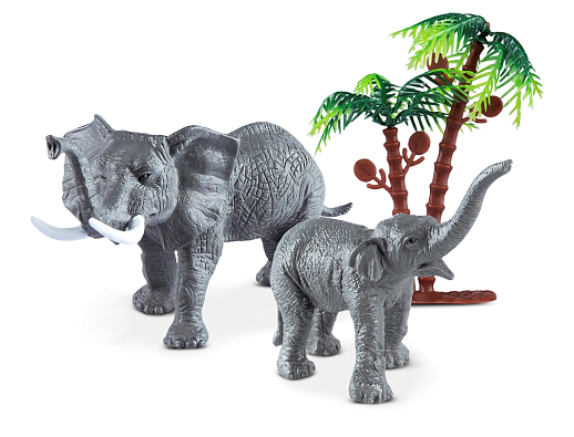 ТМ "КОМПАНИЯ ДРУЗЕЙ",набор "Мама и малыш" Слоны 2 шт (3 предмета)  в пакете в Джамбо Тойз