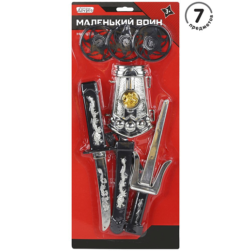 ТМ "КОМПАНИЯ ДРУЗЕЙ", Набор "Ниндзя", 6 предметов, на блистере 20,5*2,5*48 см в Джамбо Тойз