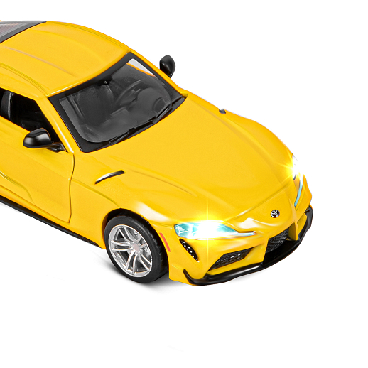 ТМ "Автопанорама" Машинка металлическая 1:31 Toyota Supra [US], желтый, откр. двери, свет, звук, инерция в/к 17,5*13,5*9 см в Джамбо Тойз #18
